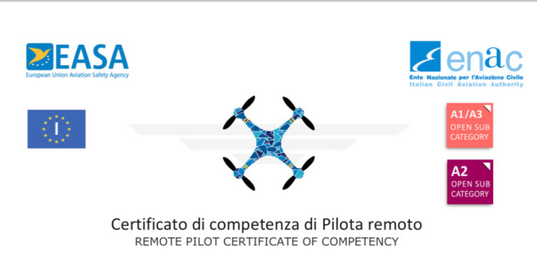 Patentino drone A2